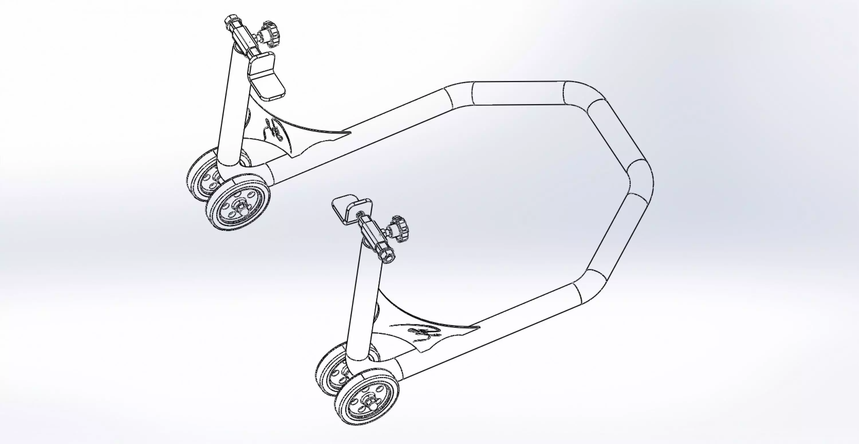 motorcycle stand Paddock Stand 3D model_5