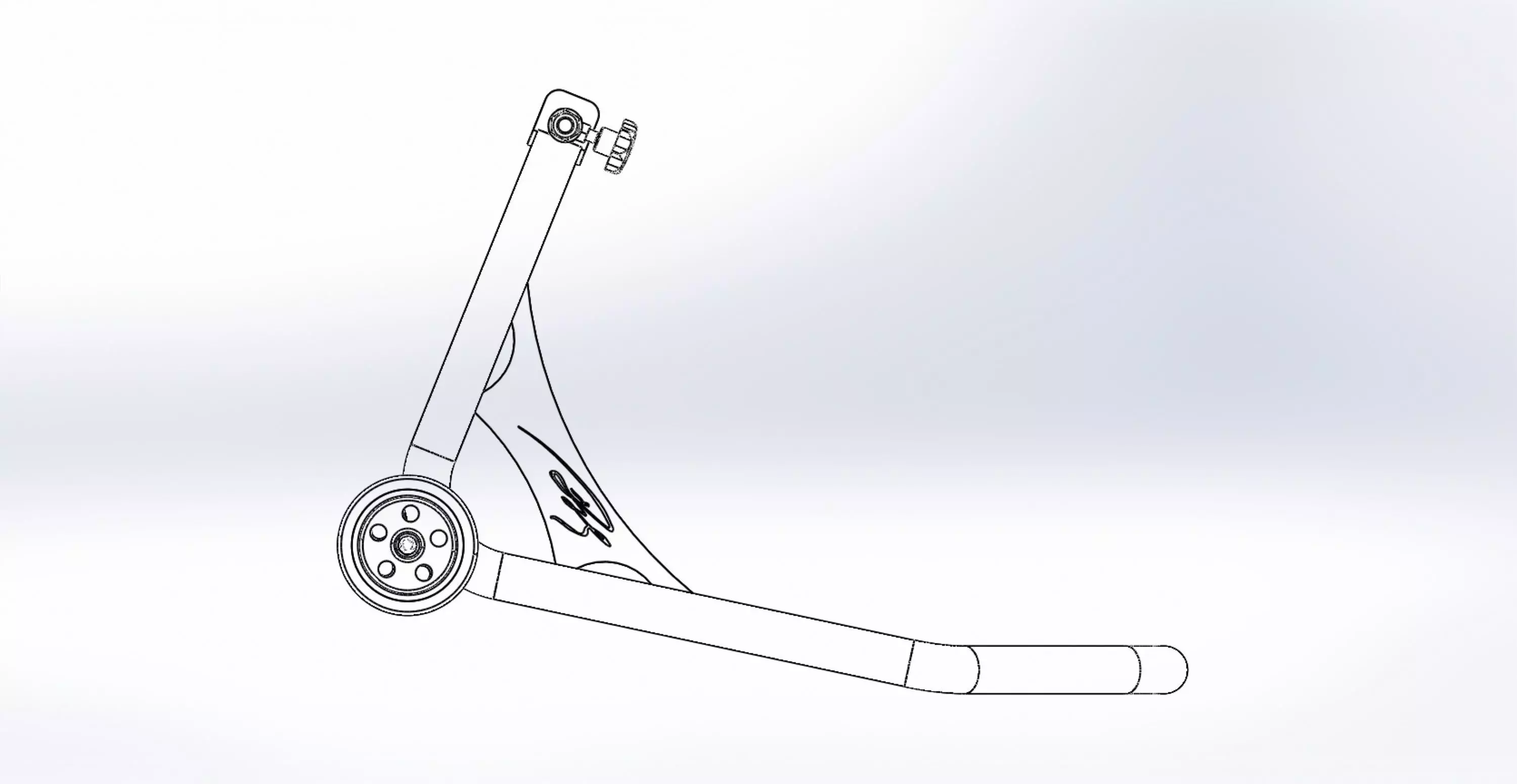motorcycle stand Paddock Stand 3D model_3