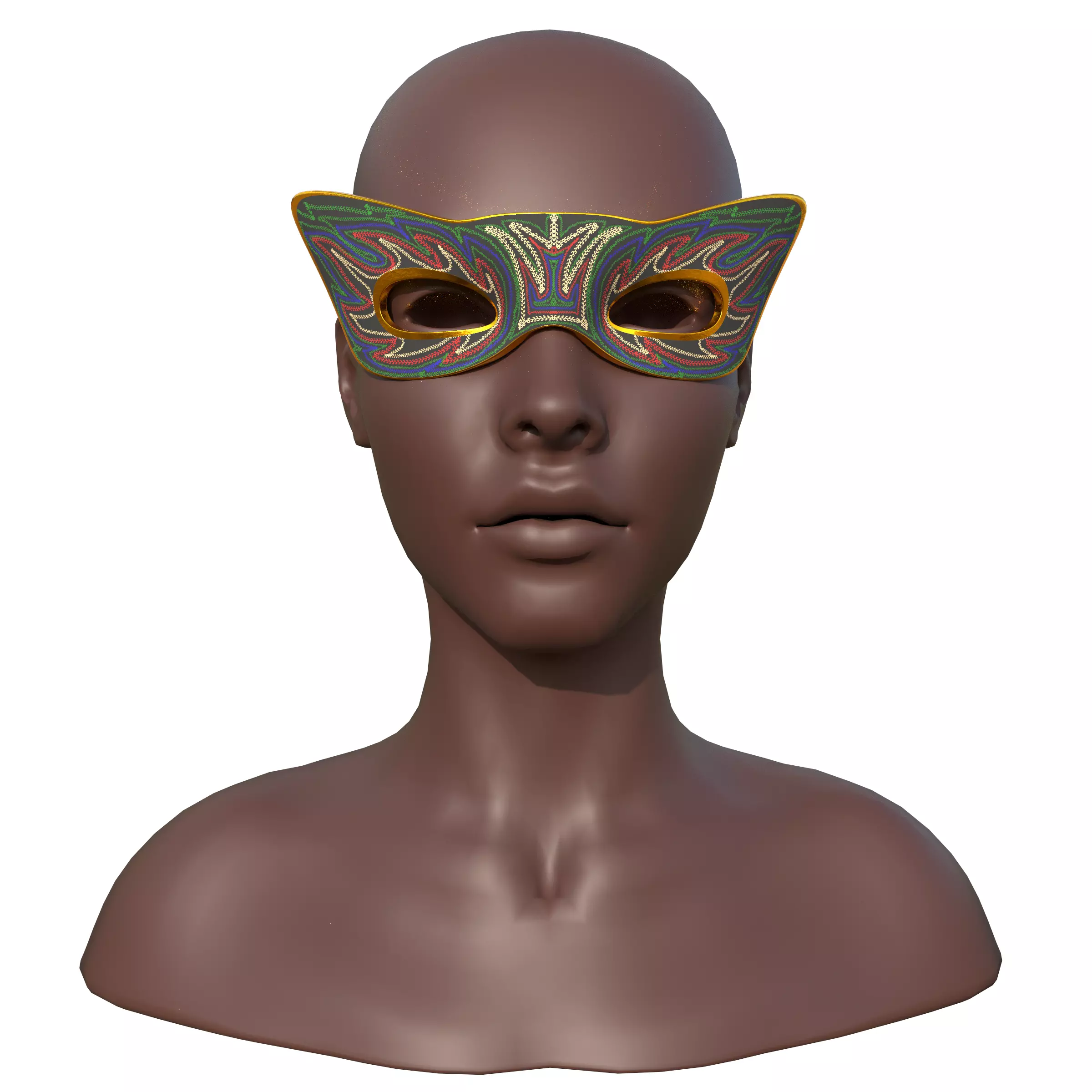 masks Low-poly 3D model_7