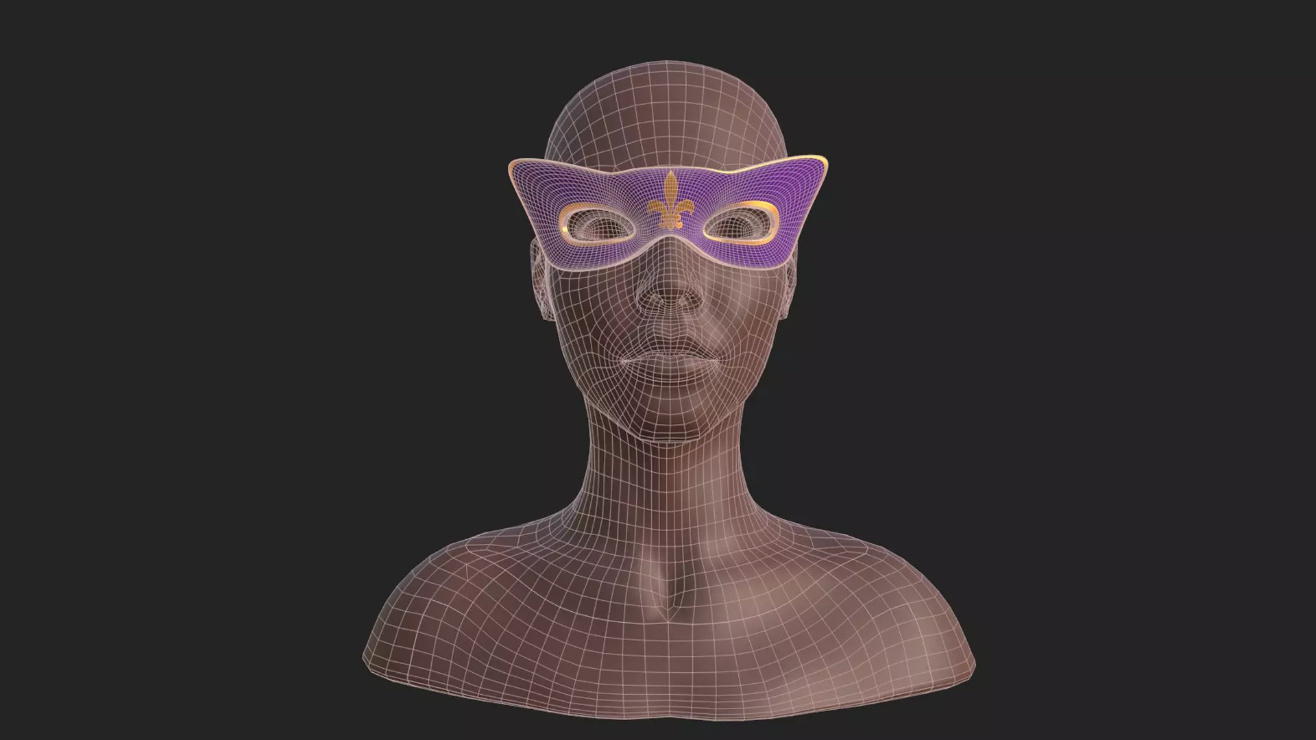 masks Low-poly 3D model_3