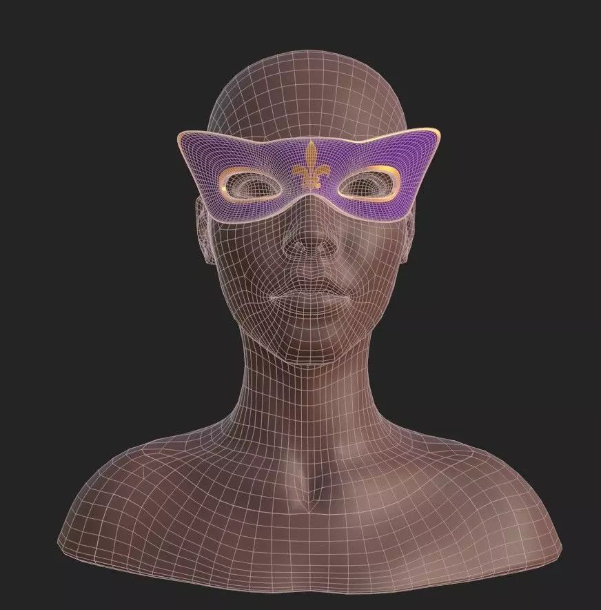 masks Low-poly 3D model_1