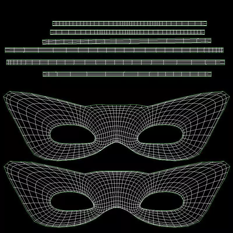 masks Low-poly 3D model_2