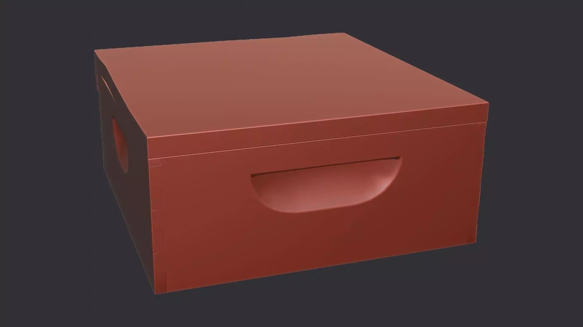 Bee Hive Decorative Wooden Crate Low-poly 3D model_6