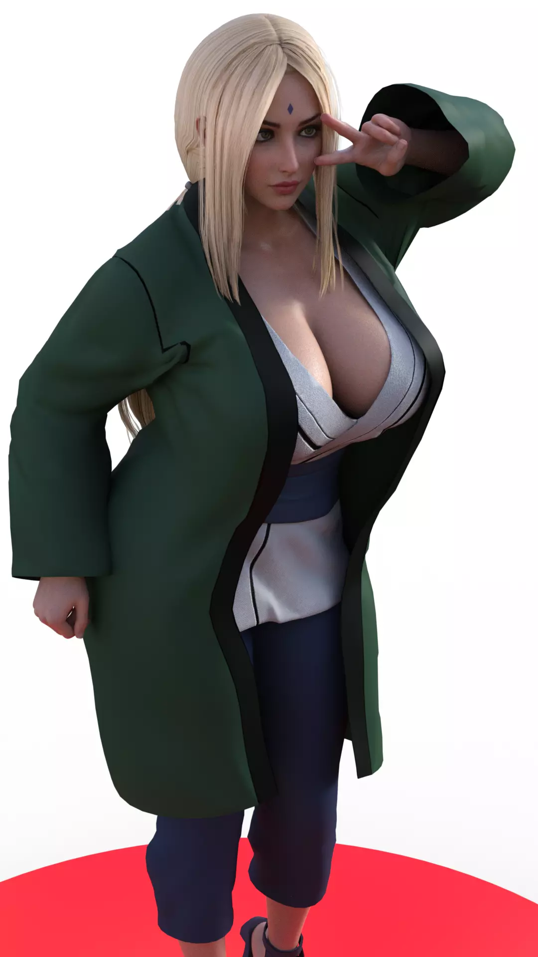 Tsunade Reborn The Legendary Ninja Queen 3D print model_1