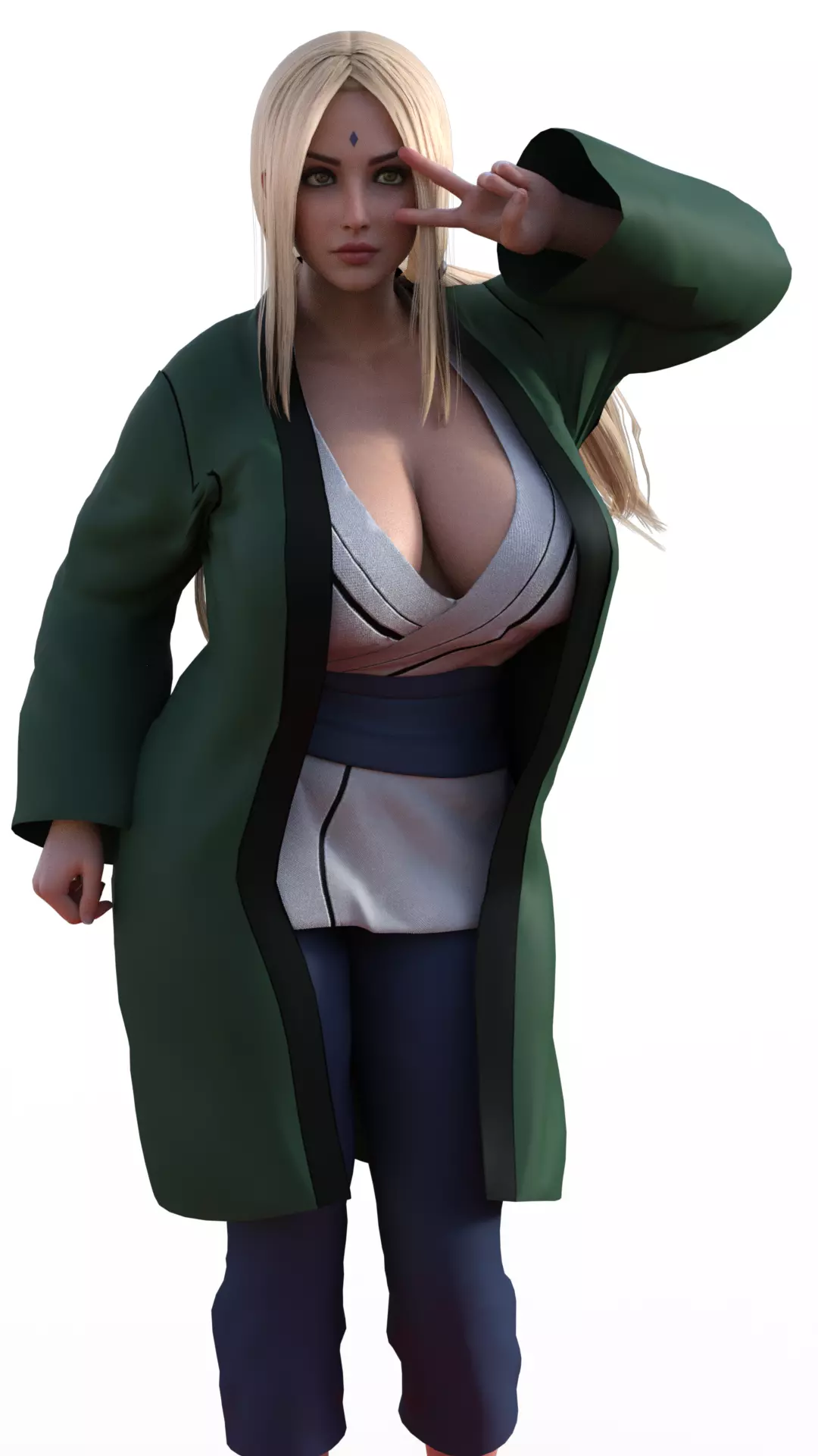 Tsunade Reborn The Legendary Ninja Queen 3D print model_0