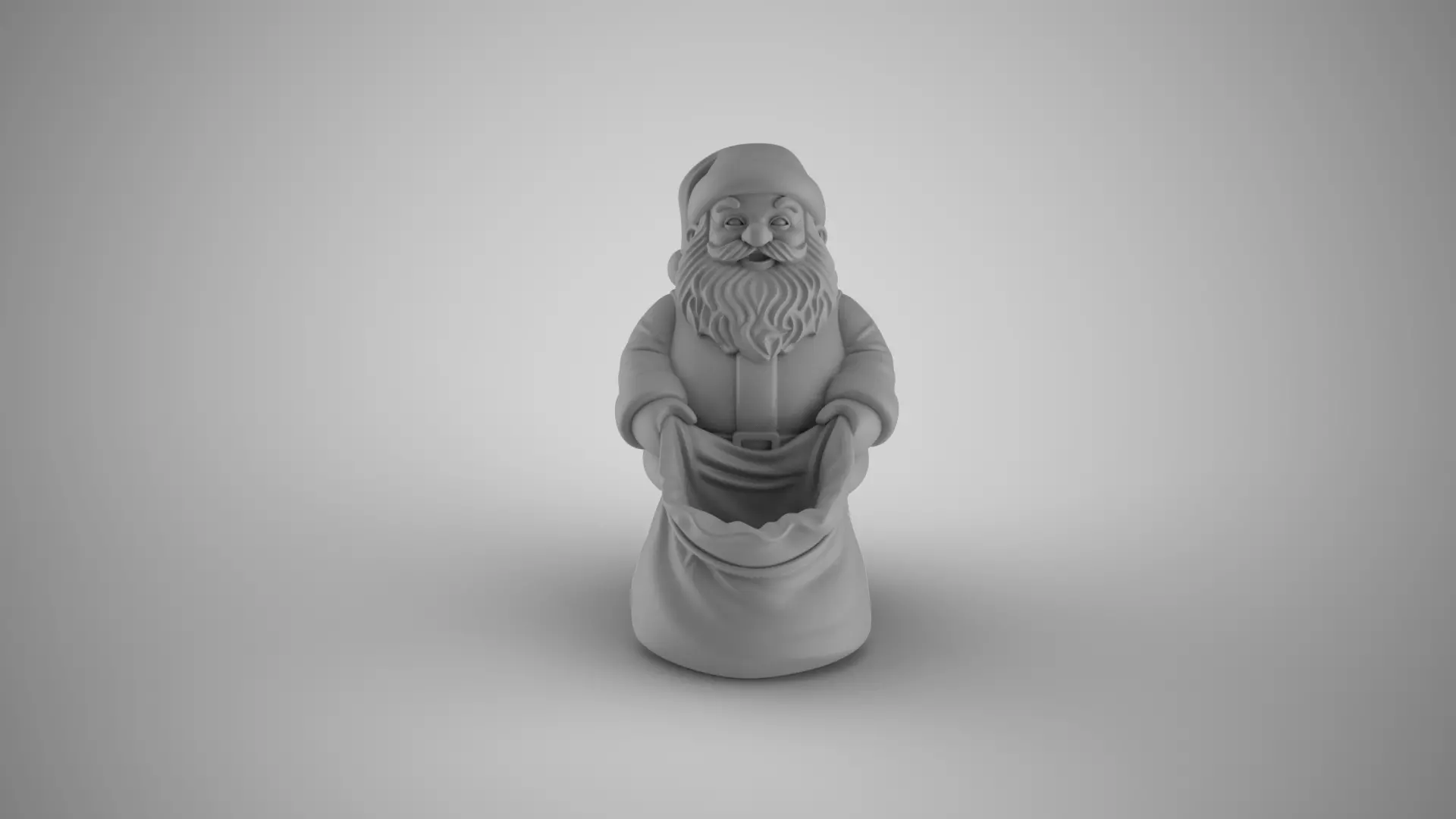 Empty Bag Santa Christmas Figurine 3D print model_1
