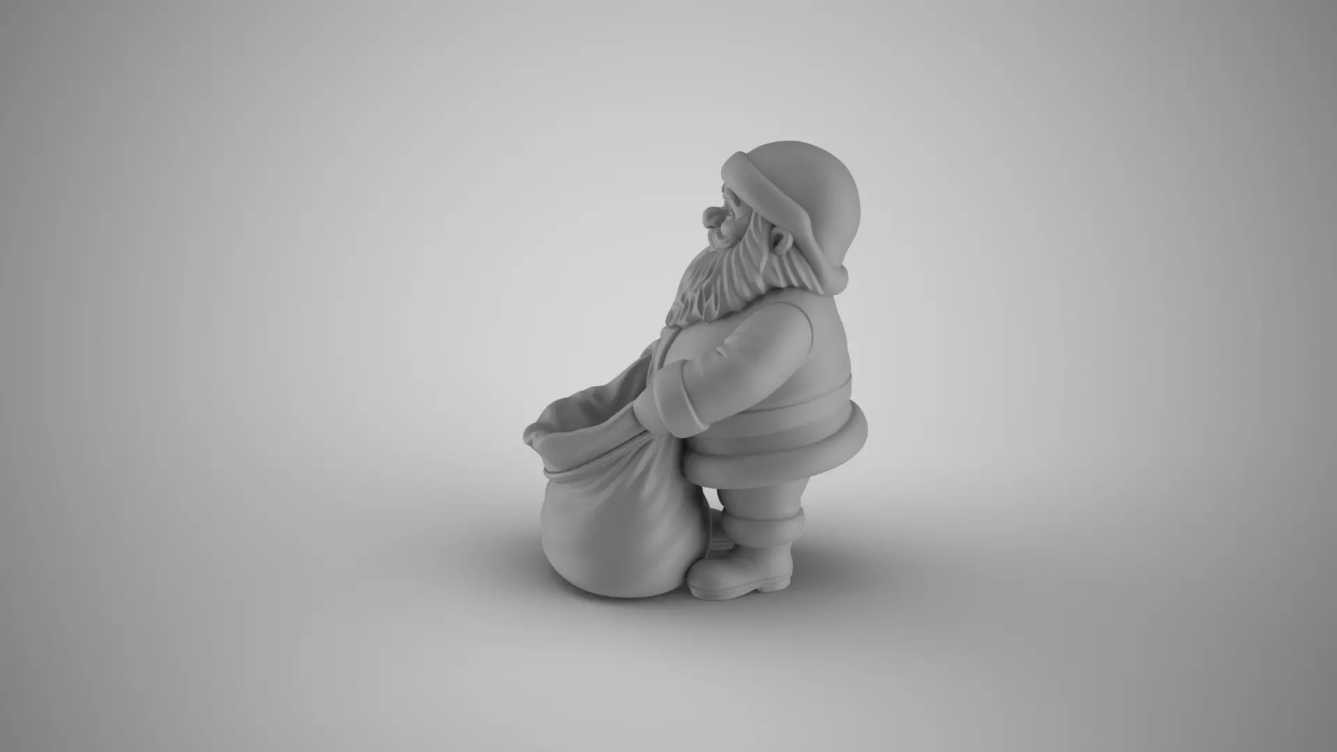Empty Bag Santa Christmas Figurine 3D print model_7