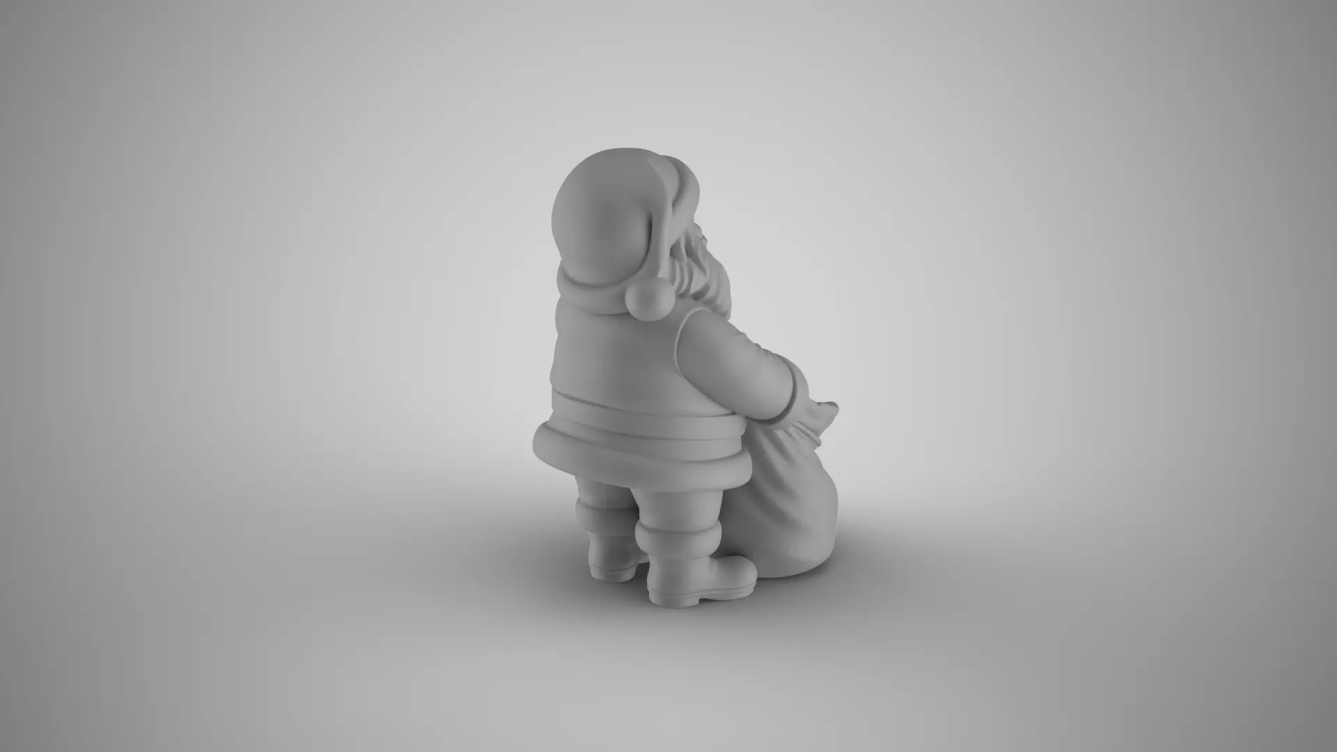 Empty Bag Santa Christmas Figurine 3D print model_4