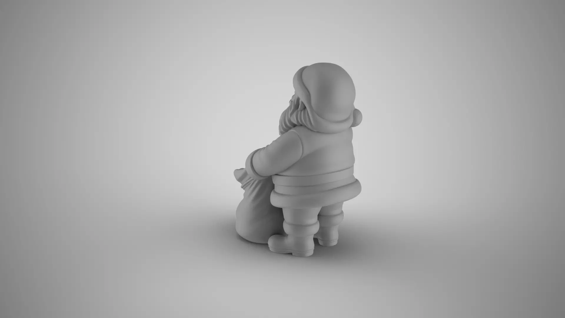 Empty Bag Santa Christmas Figurine 3D print model_6