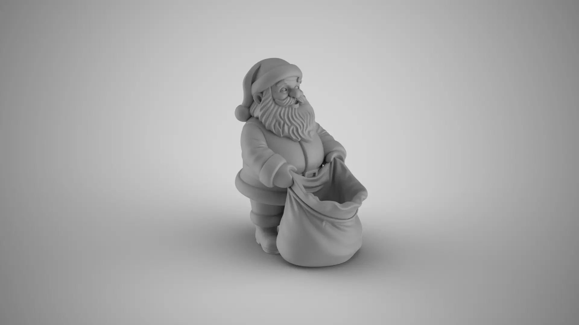 Empty Bag Santa Christmas Figurine 3D print model_2
