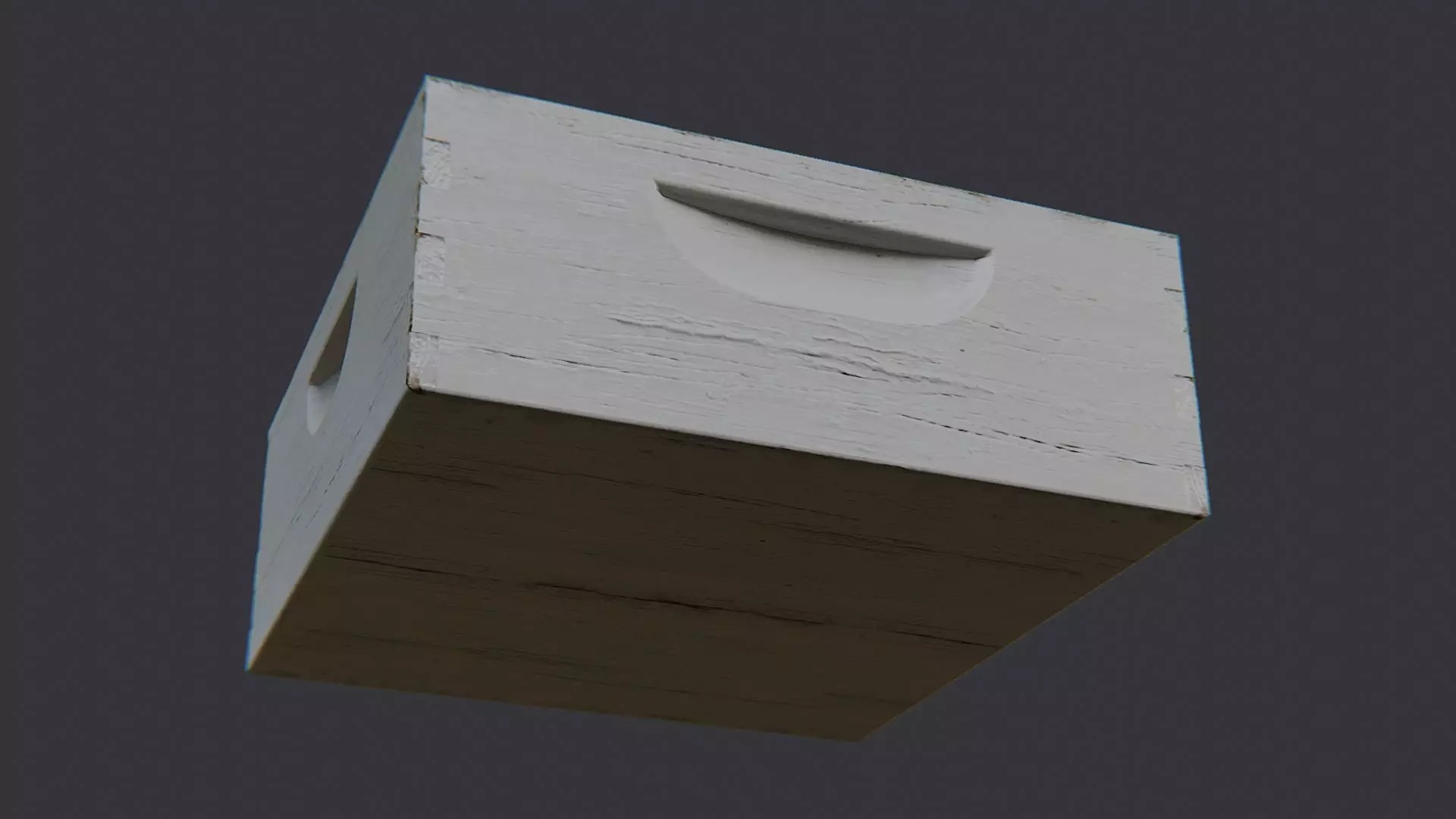 Bee Hive Decorative Box with Honeycomb Planks Low-poly 3D model_5