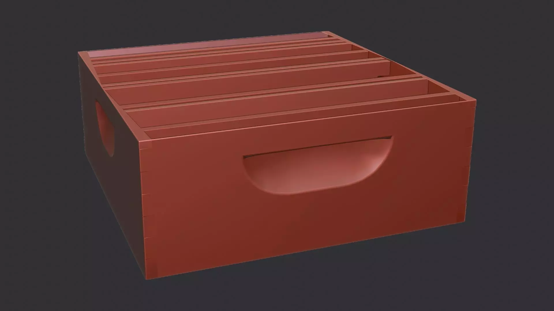 Bee Hive Decorative Box with Honeycomb Planks Low-poly 3D model_6