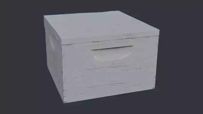 White Weathered Beehive Decor Box