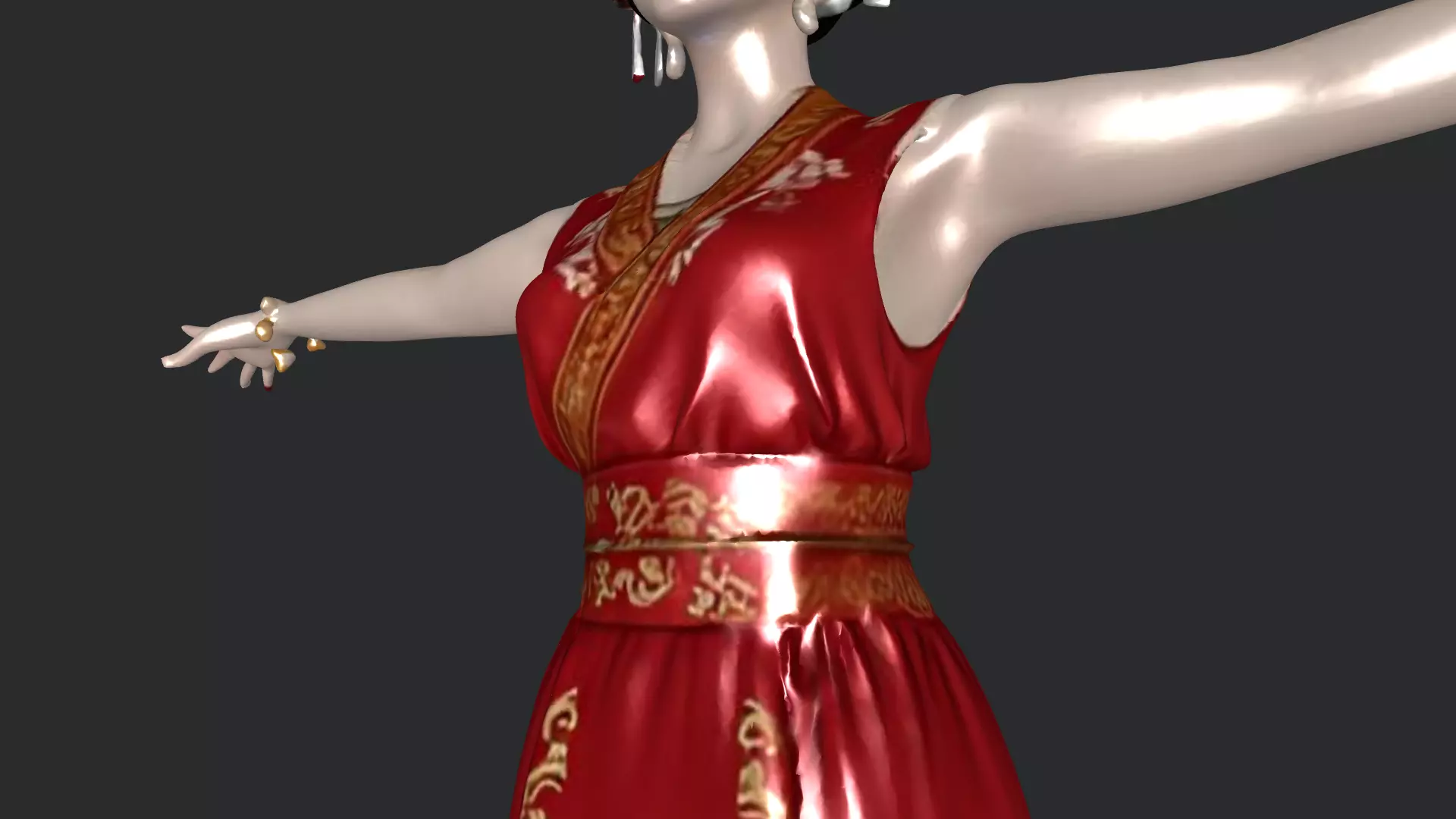 Japanese Female Character 3D Model PBR Textures Low-poly 3D model_13