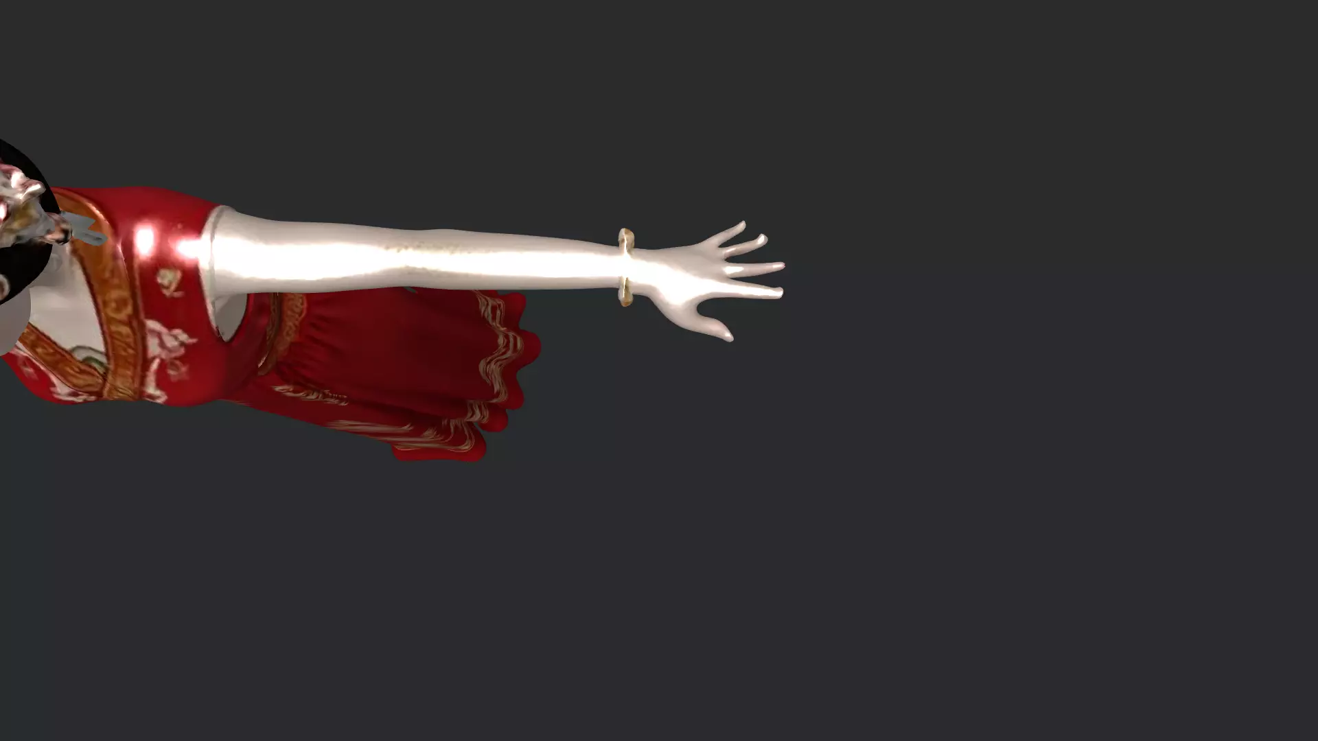 Japanese Female Character 3D Model PBR Textures Low-poly 3D model_12