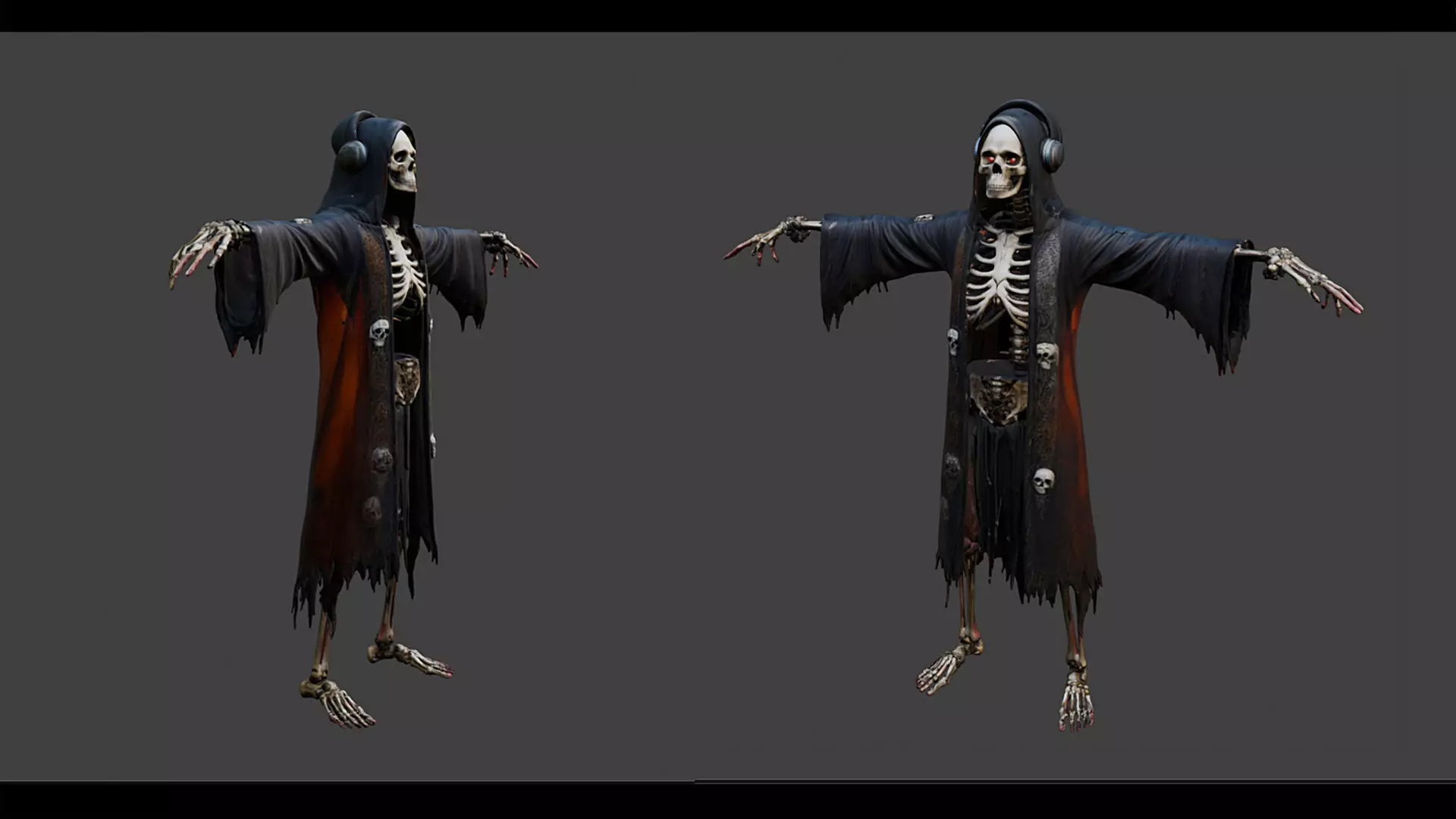 Dj Reaper - high quality hallowen character 3D model Low-poly 3D model