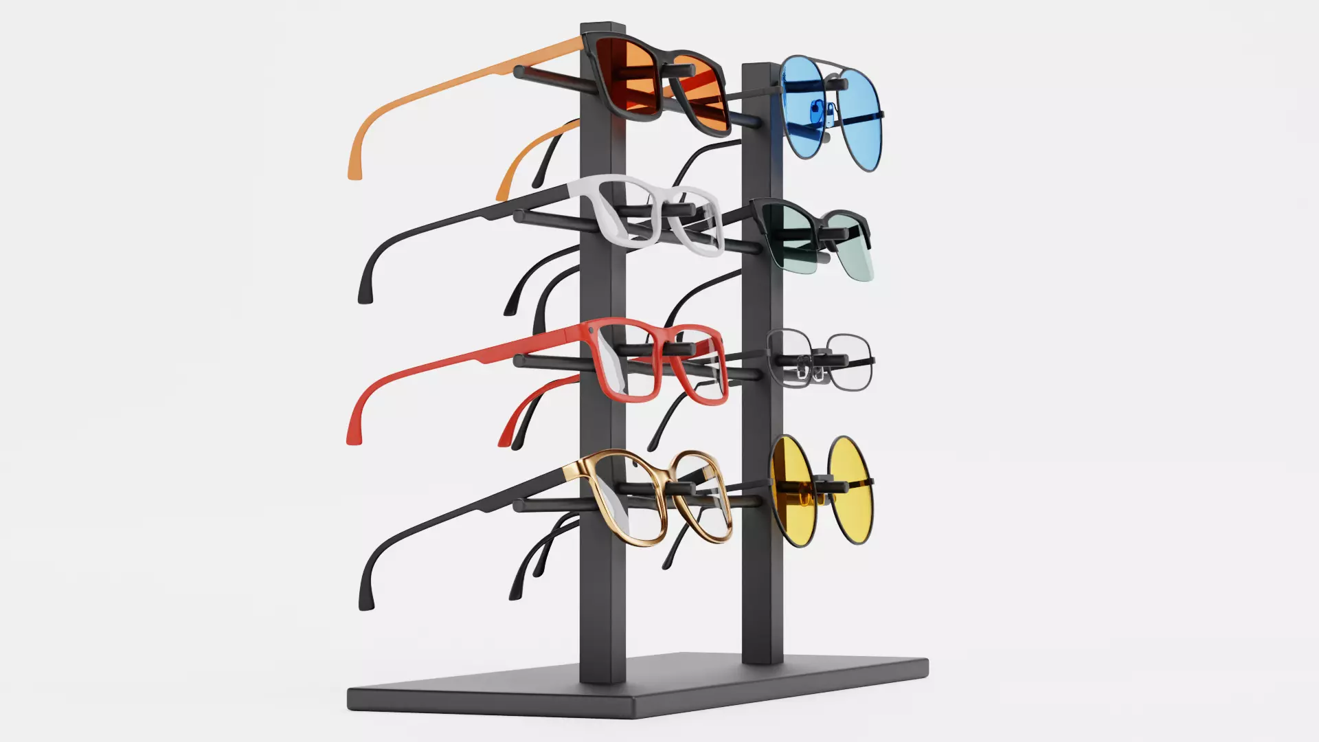 -Glasses on Stand V8- 3D model_2
