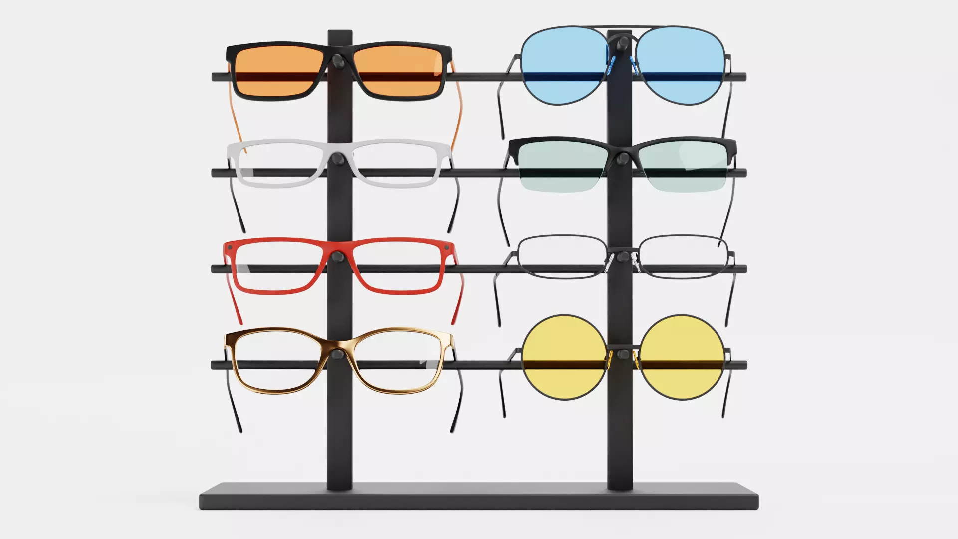 -Glasses on Stand V8- 3D model_1