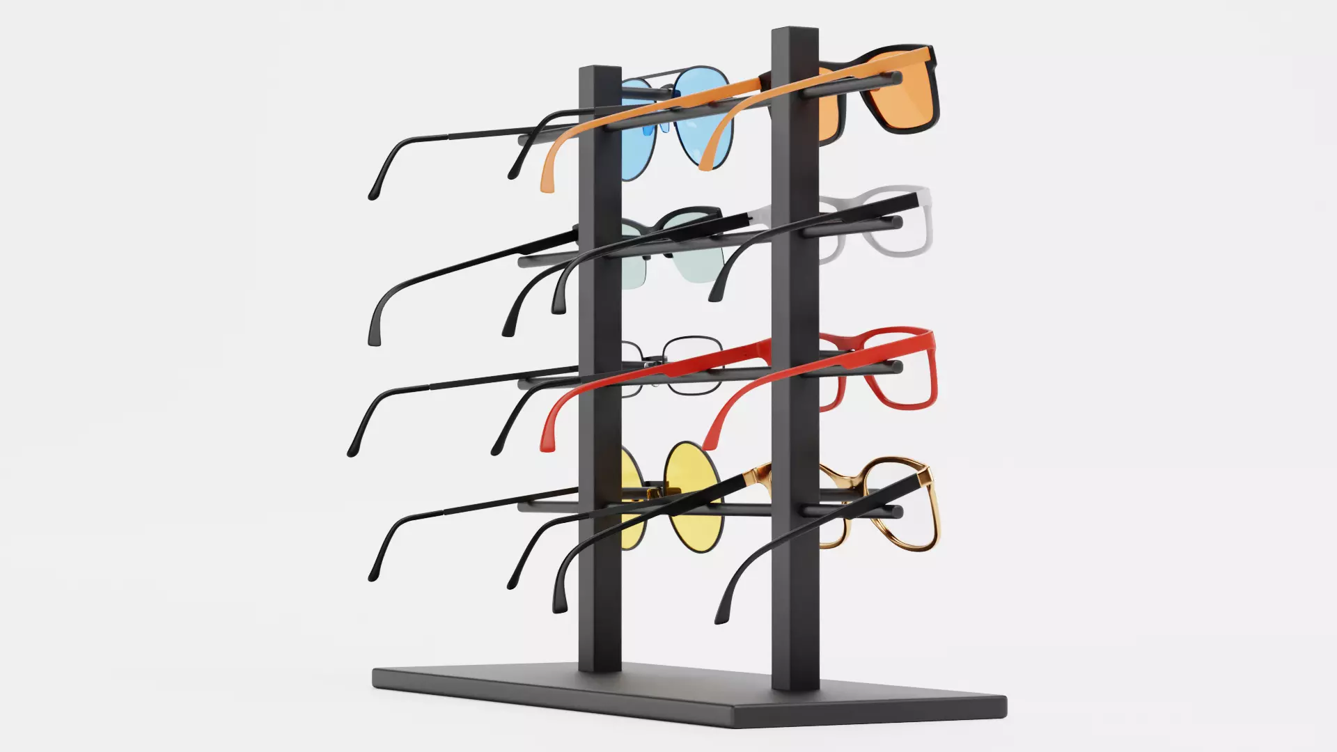 -Glasses on Stand V8- 3D model_3