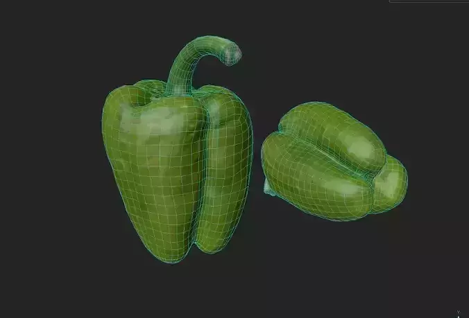 Bell Pepper  M02 Low-poly 3D model 2
