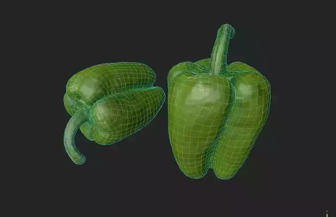 Bell Pepper  M02 Low-poly 3D model 7