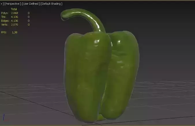 Bell Pepper  M02 Low-poly 3D model 3