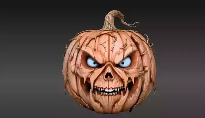 Jack-O-Lantern Pumpkin 3D Model Halloween Decor Print-Ready 3D print model Jack-O-Lantern Pumpkin 3D Model Halloween Decor Print-Ready 3D print model