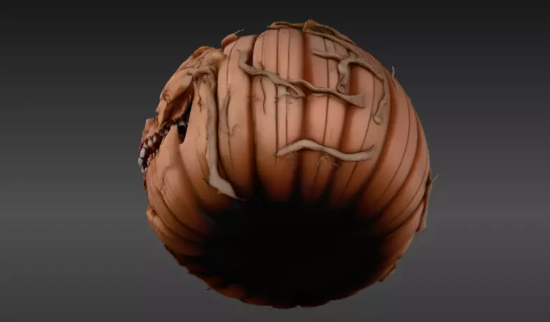 Jack-O-Lantern Pumpkin 3D Model Halloween Decor Print-Ready 3D print model_13