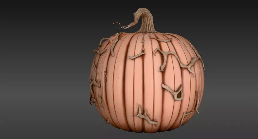 Jack-O-Lantern Pumpkin 3D Model Halloween Decor Print-Ready 3D print model_11