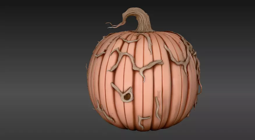 Jack-O-Lantern Pumpkin 3D Model Halloween Decor Print-Ready 3D print model_10