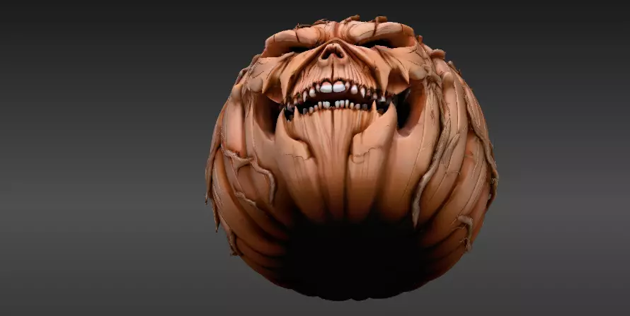 Jack-O-Lantern Pumpkin 3D Model Halloween Decor Print-Ready 3D print model_1