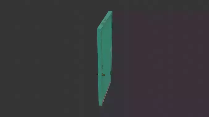 Green Exterior Door with Weathered Look