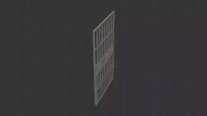 Metal Gate Door with Lattice Bars