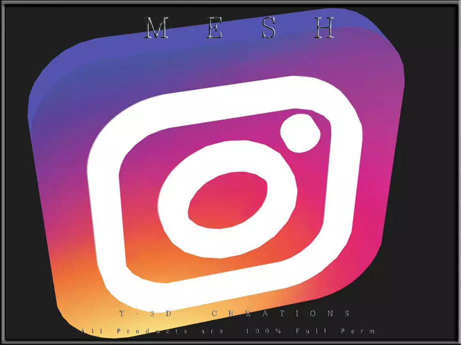 Instagram Icon Low-poly 3D model_1