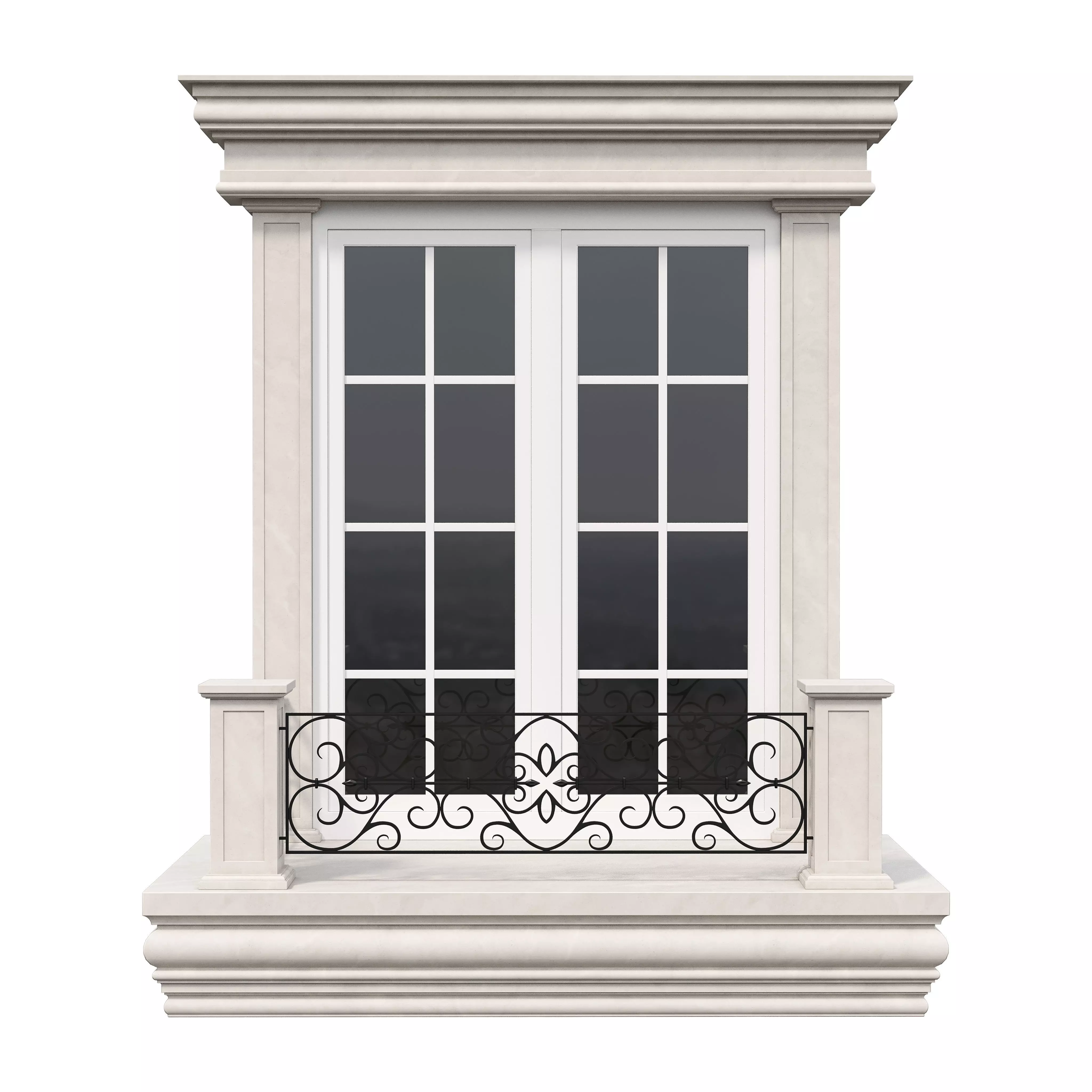 Architectural Classic Window 3D Model 13 3D model_1