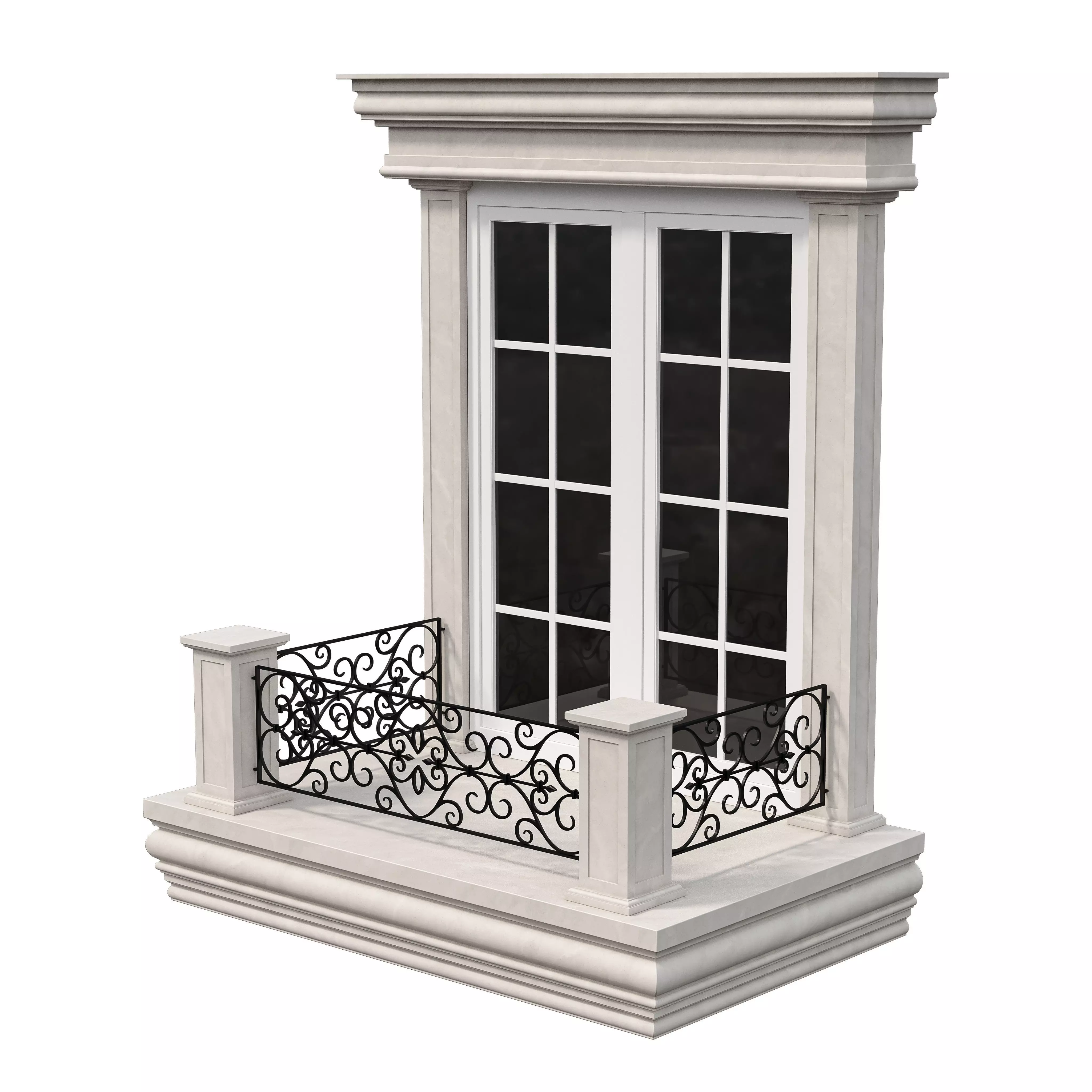 Architectural Classic Window 3D Model 13 3D model_0