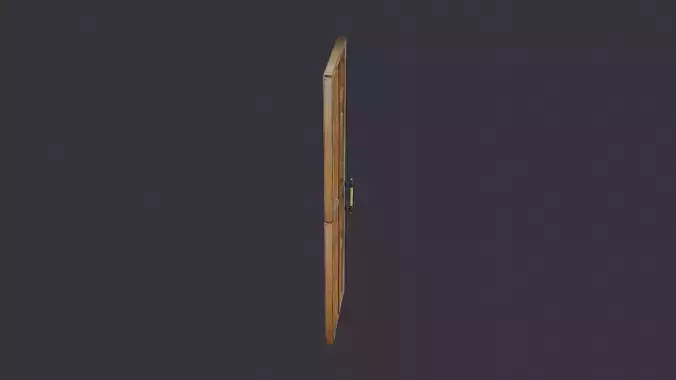 Wooden Double Ornate Door With Rusted Hardware