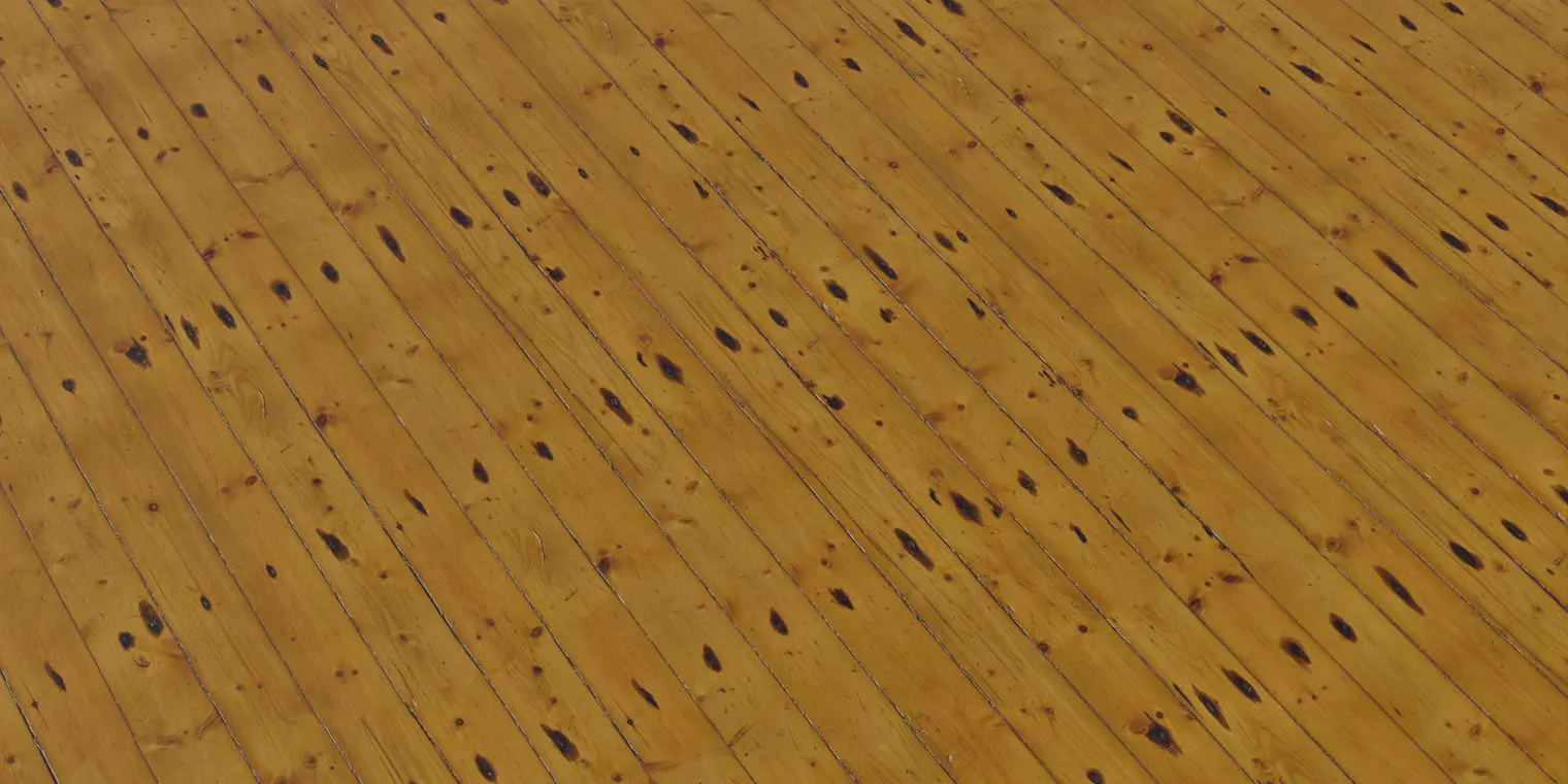 Vintage Knotty Pine Planks PBR Texture 4K Texture_1