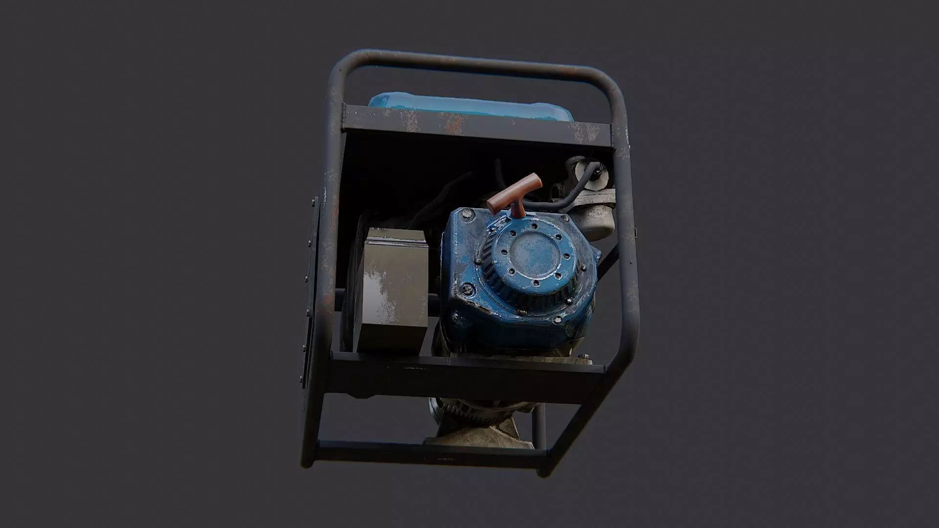 Portable Electric Generator In Open Frame Low-poly 3D model_5