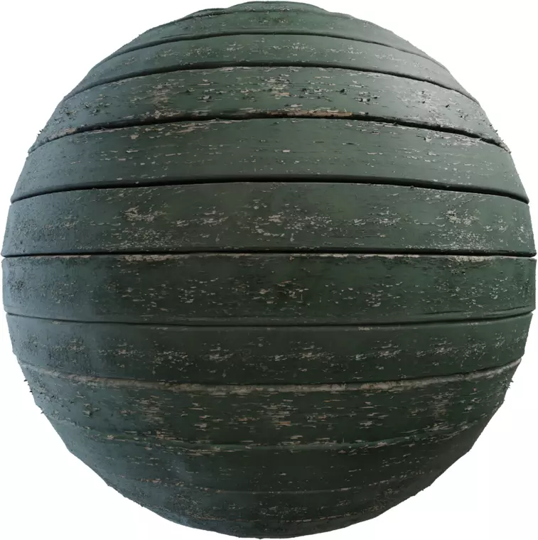 Weathered Teal Painted Wood Planks PBR Texture 4K Texture_0