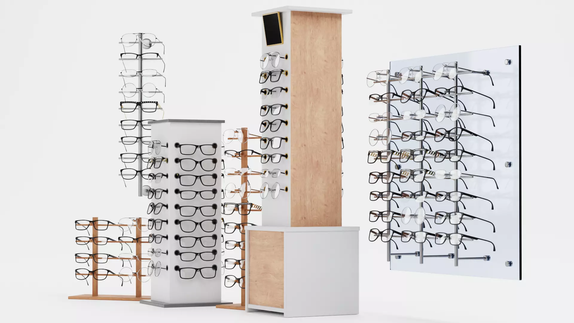 - Glasses on Optical Stands - 3D model_5