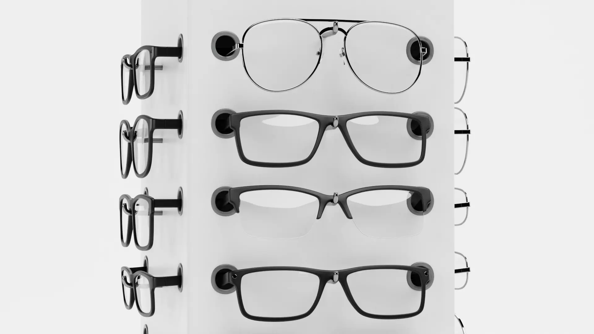 - Glasses on Optical Stands - 3D model_7