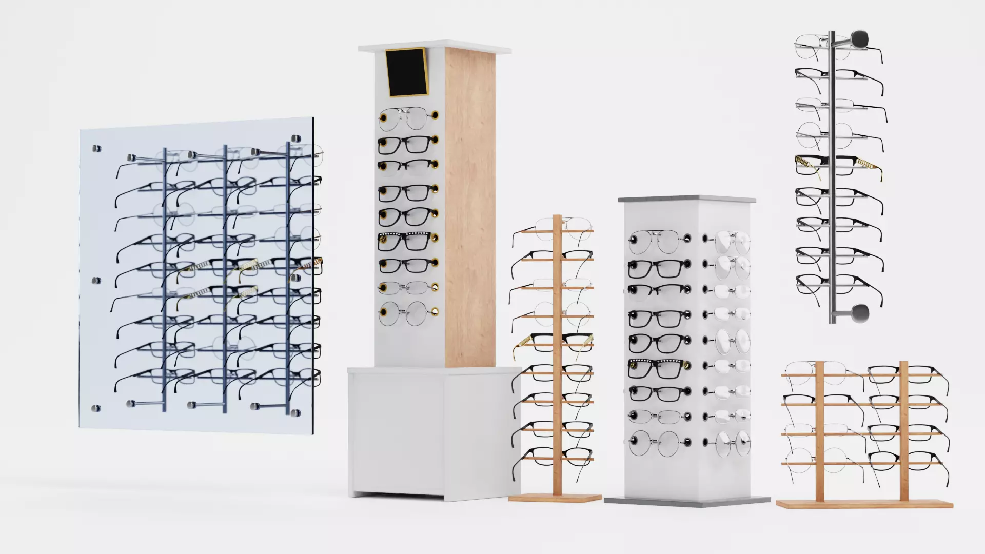 - Glasses on Optical Stands - 3D model_4