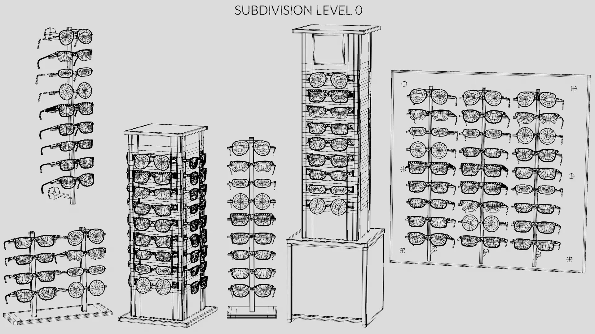 - Glasses on Optical Stands - 3D model_23