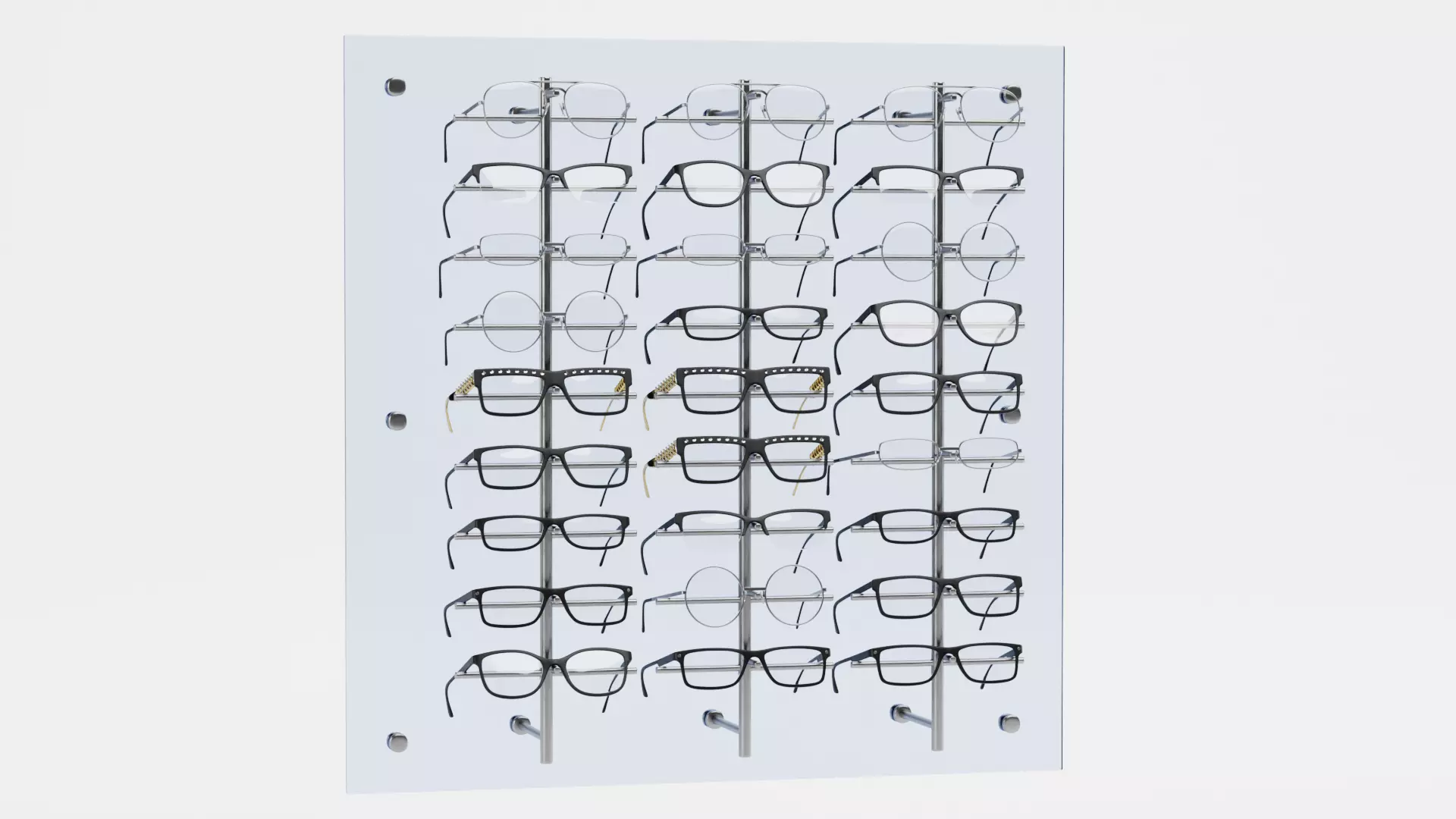 - Glasses on Optical Stands - 3D model_15