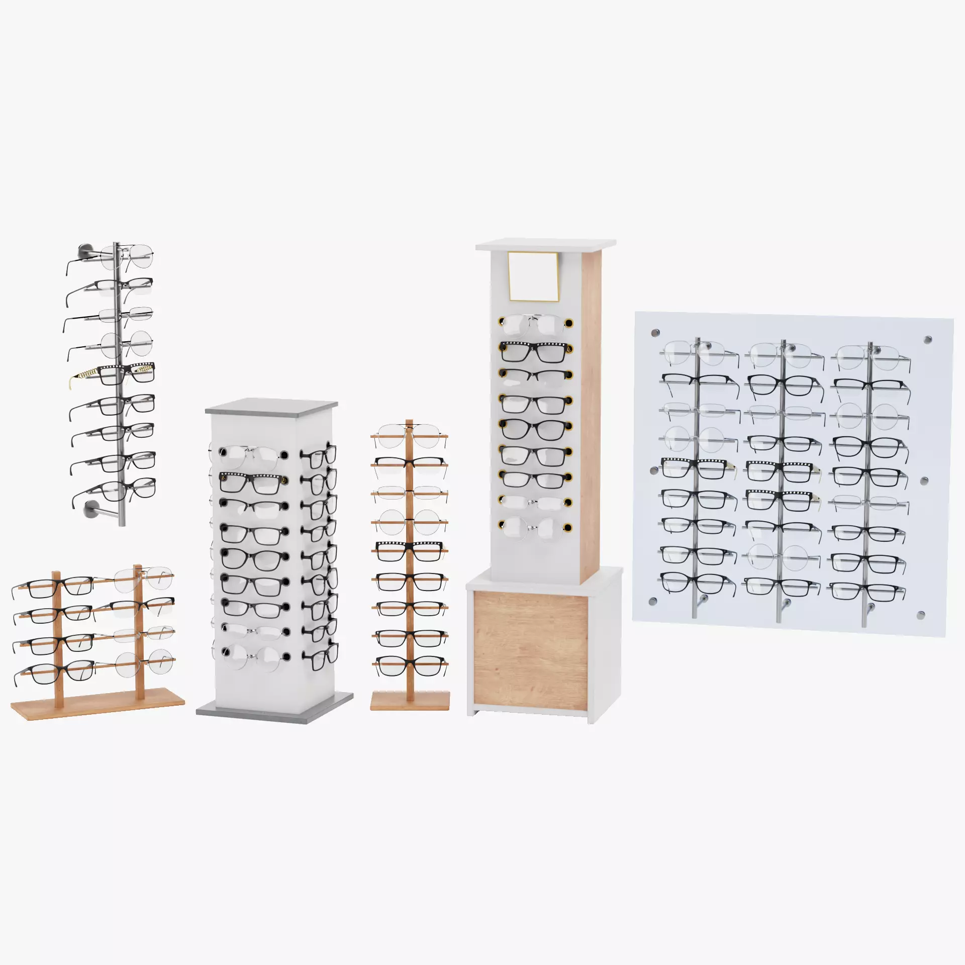 - Glasses on Optical Stands - 3D model_27