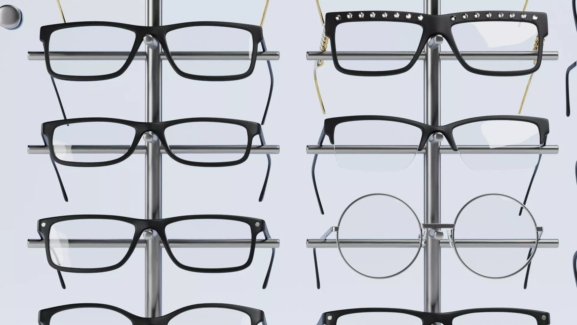 - Glasses on Optical Stands - 3D model_16