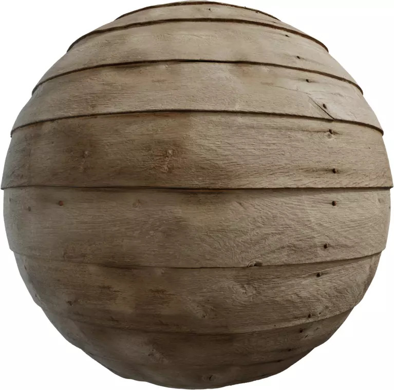 Hand Hewn Rustic Wood Planks PBR Texture 4K Texture_0