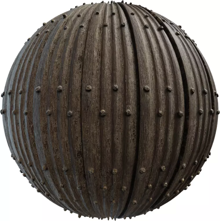 Riveted Corrugated Wood Panels PBR Texture 4K Texture