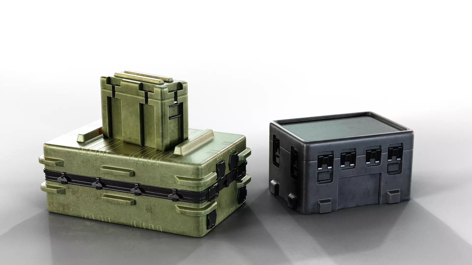 15 Military Cases Game Ready Low-poly 3D model_15